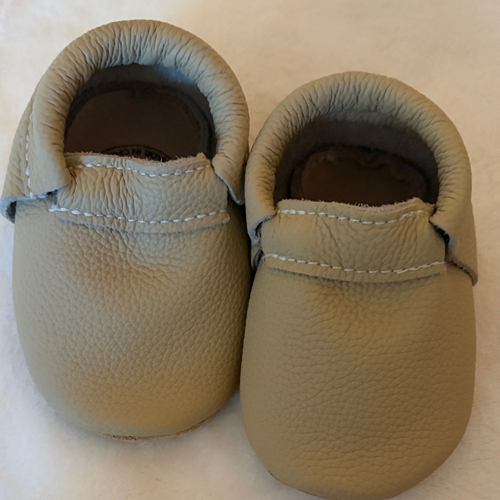 Classic Baby Moccasin Slip-On Shoes - Tan